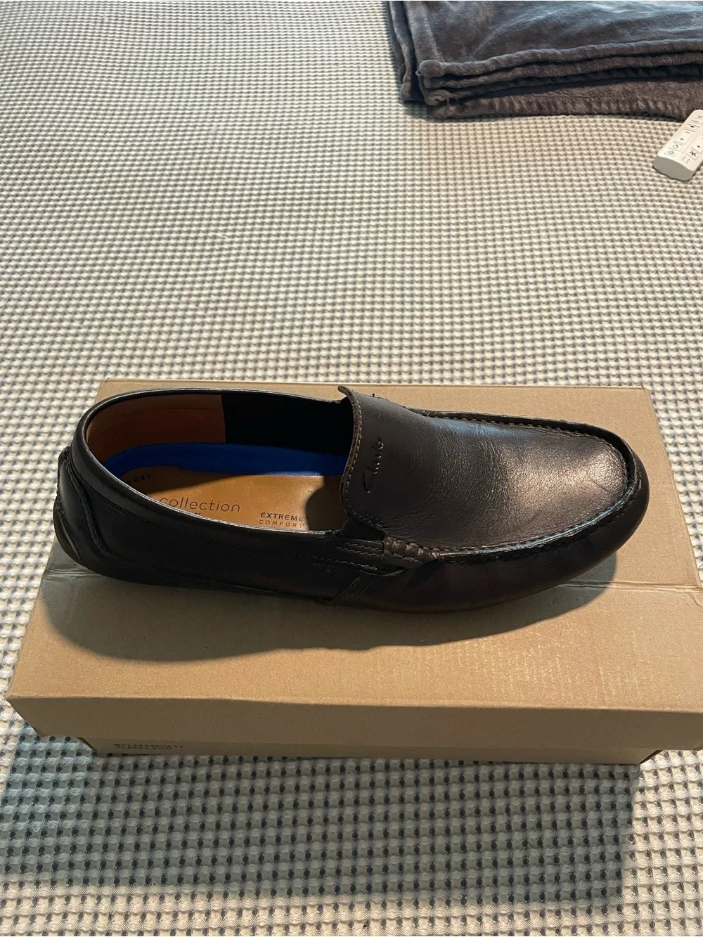 Clarks Markman Plain Men's Dark Brown Leather Slip-On Loafers